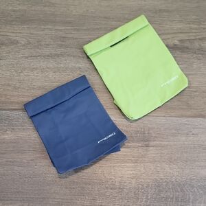 Dry Bags Small Size Frozn Brand Blue and Green Reusable Set Of 2   7" X 11"